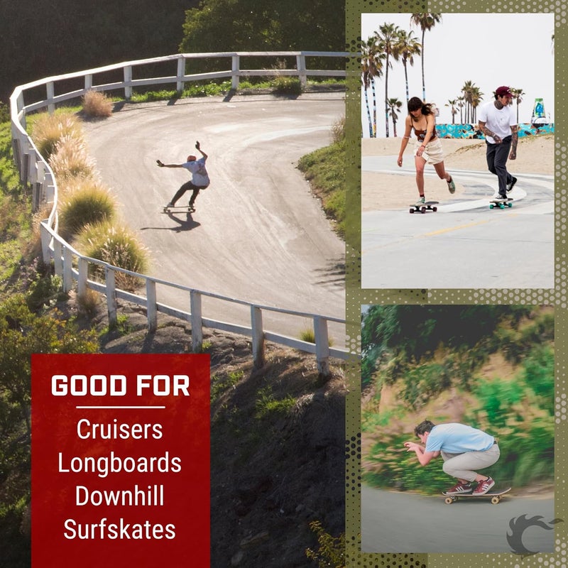 fireball Paris V2 50° Longboard Skateboard Trucks Bundle - Set of 2 Longboard Trucks with Tinder 60mm Longboard Wheels & Bearings for Cruising & Carving - Image 3